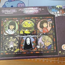 Studio Ghibli Puzzle No Face Stain Glass Puzzle (7x10inch)