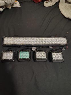 18" LED Light Bar and Pod Lights Set