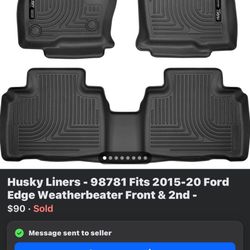 Husky Liners - 98781 Fits 2015-20 Ford Edge Weatherbeater