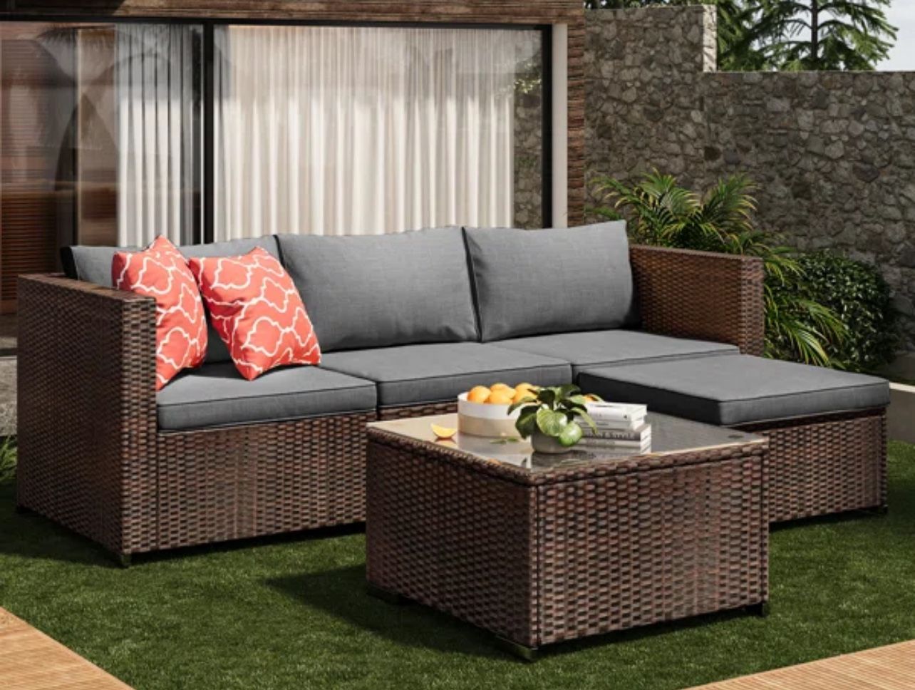 Brand New In Box Sectional Sofa With Table