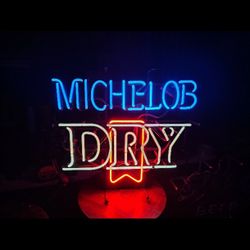 Michelob Dry Beer Neon In The Box 