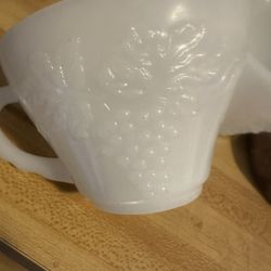 Vintage Milk Glass Punch Bowl 