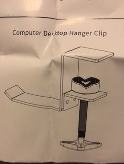 Desktop hanger clip