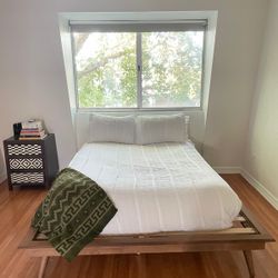 Mid century Wood Bed-frame