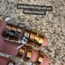 Stainless Steel Rings  $5 Each 