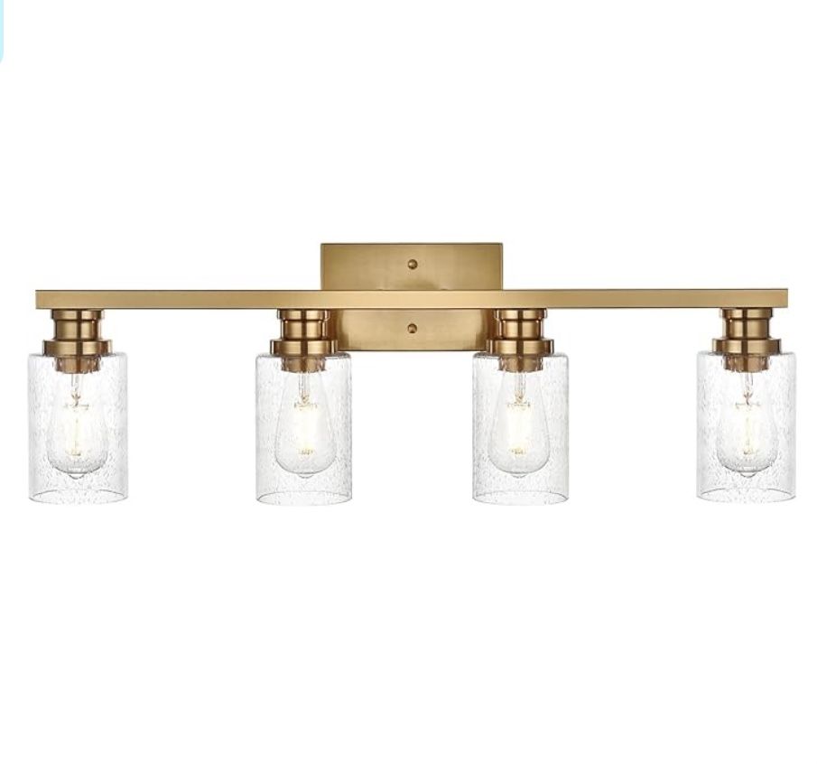 NIB Vinluz 4 Light Brass Light Fixture