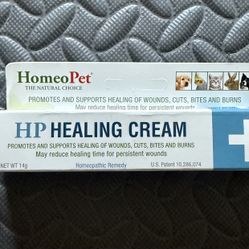 New HomeoPet HP Natural Healing Cream for Dogs Cats Wound Care 14g