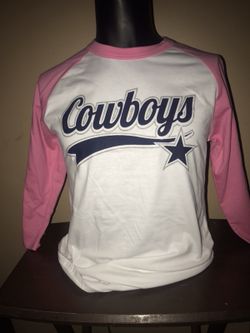 Dallas Cowboys pink baseball tees