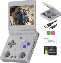 Anbernic RG34XXSP Retro Handheld Game Console Linux 3.4 inch IPS Screen 720*(contact info removed)+ Classic Games 64G Card