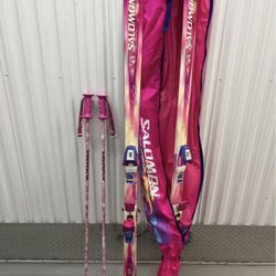 SALOMON Le Ciel Skis 171cm w/ Bindings, Poles And Bag,