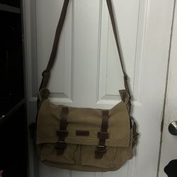 Vintage Leather Strap Messenger Bag