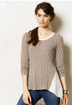 NWOT Anthropologie Clu & Willoughby tunic with lace sides and back. Sz Small