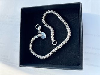 925 Sterling Silver Box Chain Bracelet