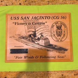 US Navy Plaque: USS SAN  JACINTO CG-56