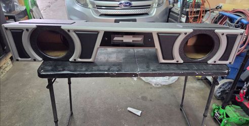 Dual 8" 2007-2018 Chevy Silverado GMC Sierra Extended or Double cab subwoofer Box