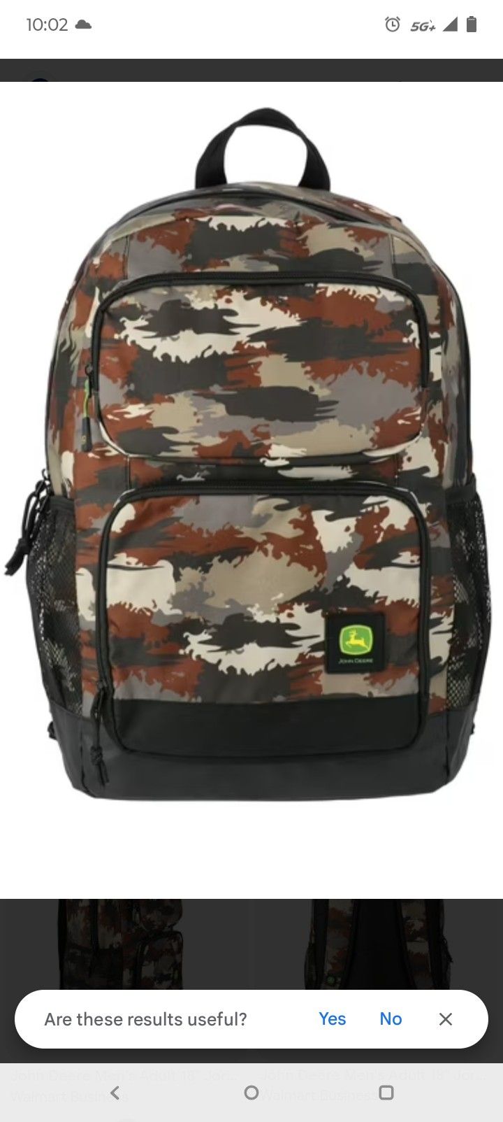 John Deere: Jordy Backpack Urban Camo.