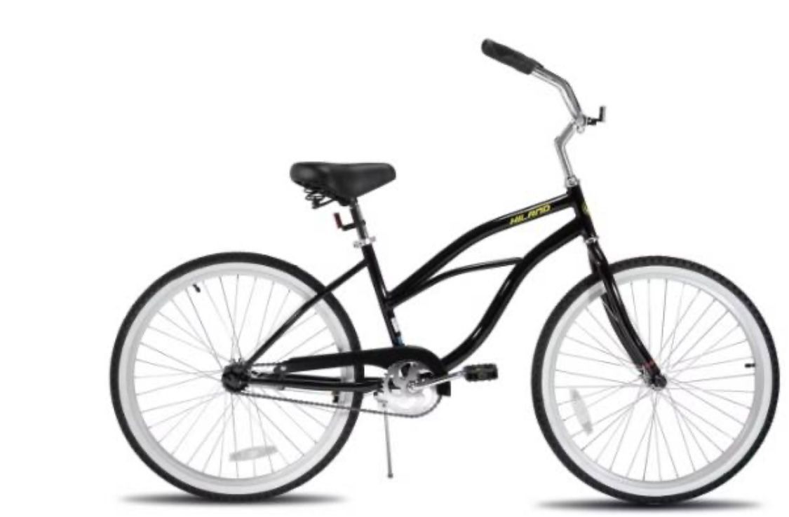 HILAND Women's 26 Inch Beach Cruiser Bike