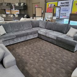 New Big Grey Soft Sectional 