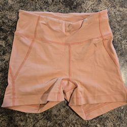 Outdoor Voices Orange high-waisted workout shorts  XS