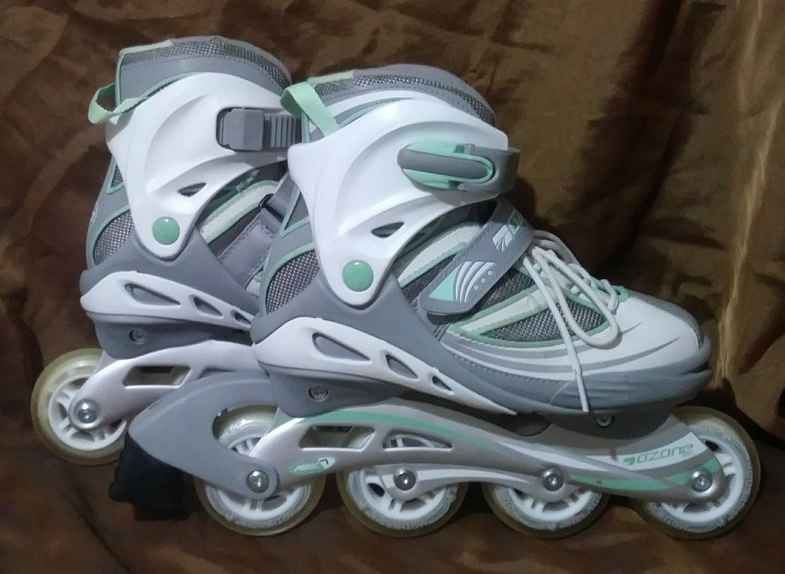 Ozone 500 women's inline rollerblades lime green and gray size 6