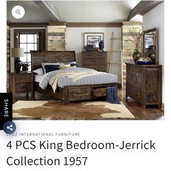 New 4 Piece King Bedroom Set 