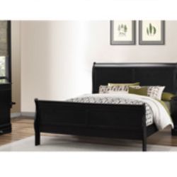 Modern Queen Size Black Complete Bedroom Set