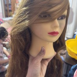 Mannequin Head Thick Hair  