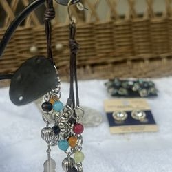 Long Dangle, Multicolor, Feather Earrings
