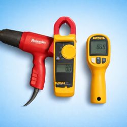 ( Bundle Discount) Milwaukee & Fluke Tool Bundle | Infrared Thermometer + Heat Gun + Clamp Meter + 