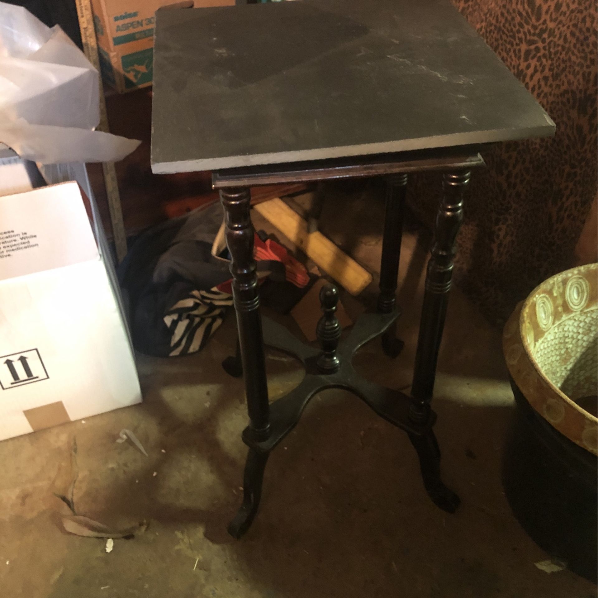 Slate Top Wooden Plant Stand