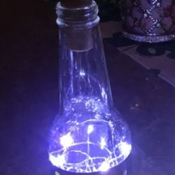 SCI-FI LOST IN SPACE COLLECTIBLE LIGHTED BOTTLES WITH LED CORK LIGHTS 