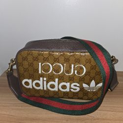 Gucci X Adidas Brown GG Coated Canvas Bag 