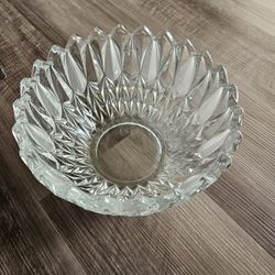 9" Etched Heavy Crystal Bowl 