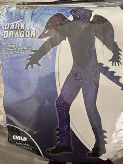 Spirit Halloween, dark dragon, Halloween costume. NEW in bag Kids Sz S