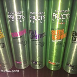 1 for $3, 4 for $10, or 20 for $30  FIRM! Garnier Fructis Hairspray 8.25 fl oz. Pick up in Garland 75042 by appointment