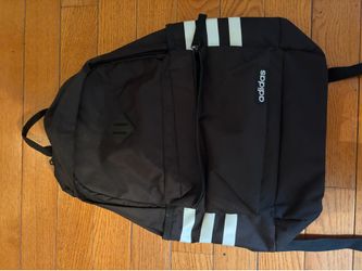 Adidas Classic 3-Stripes Backpack — Black/White | Good Used Condition