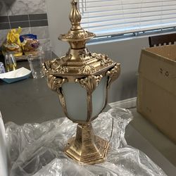 Exterior Pole Lantern with Glass