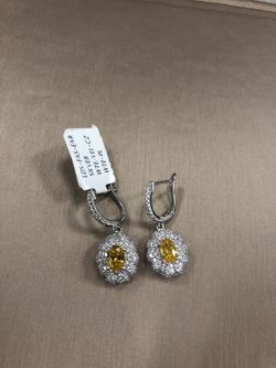 Swarovski Crystal/ Yellow Canary Earrings