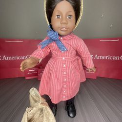 Rarely Seen Vintage Mint Condition Addy Walker American Girl Doll And Meet Outfit