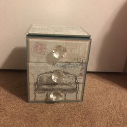 Glass Covered 3 Tier Jewelry Box 