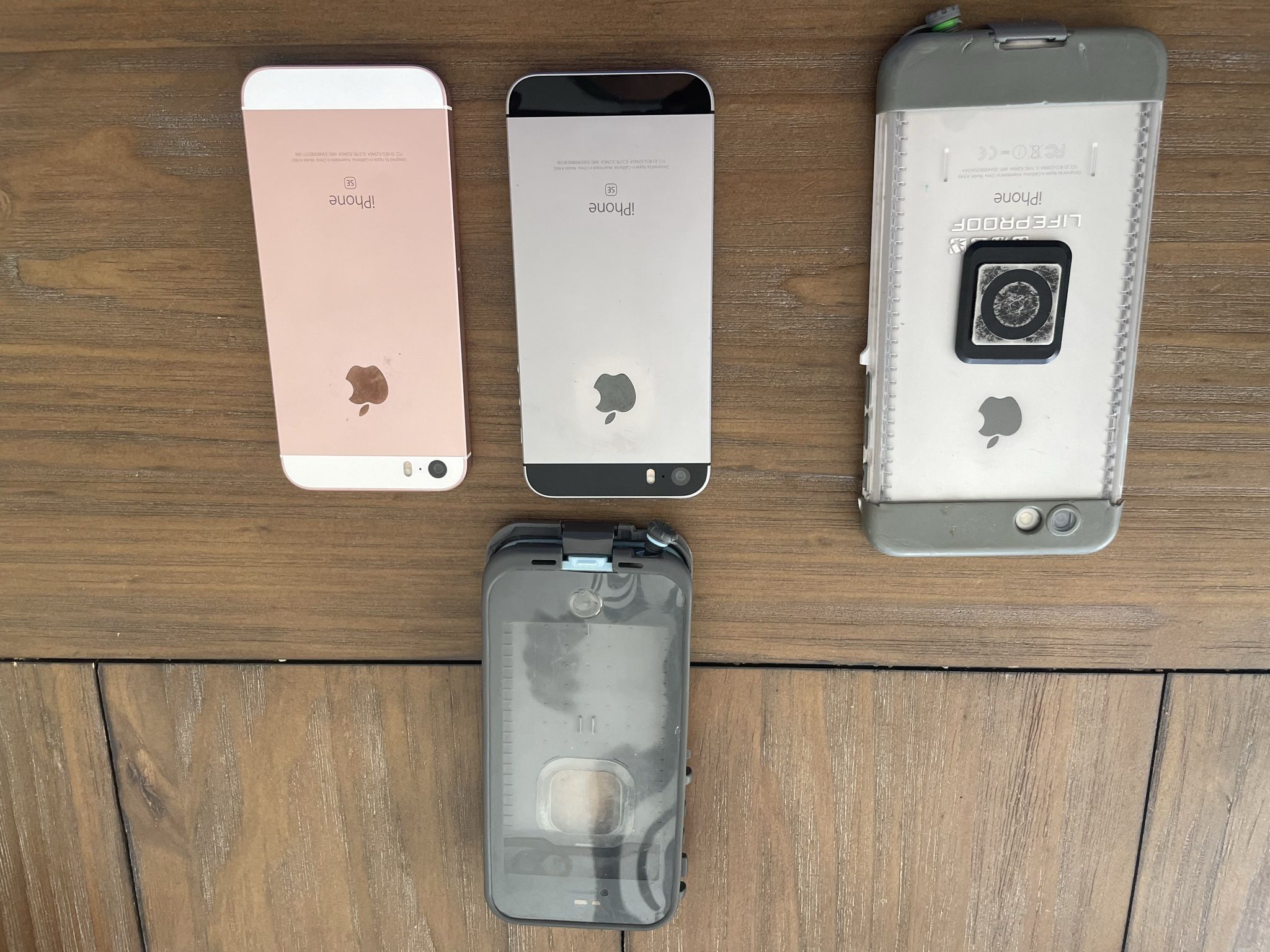 iPhones: SE Circa 2018/2019, 6 Circa 2017