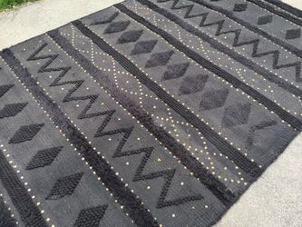 6x9 Sequined Wool Rug