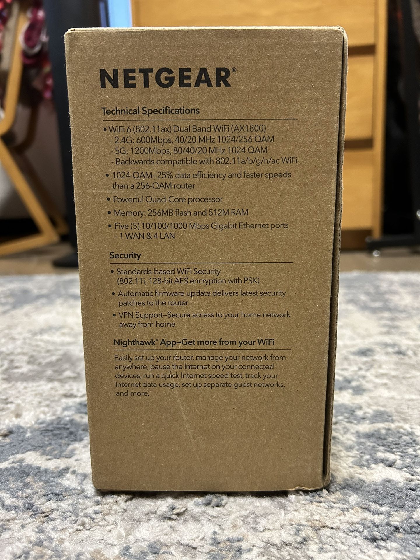 NetGear Dual Band Wifi Router AX1800S (RAX10)