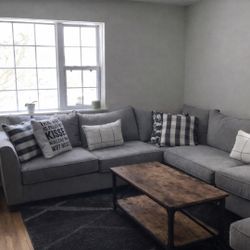 4-Piece Gray Sectional - Raymour & Flannigan