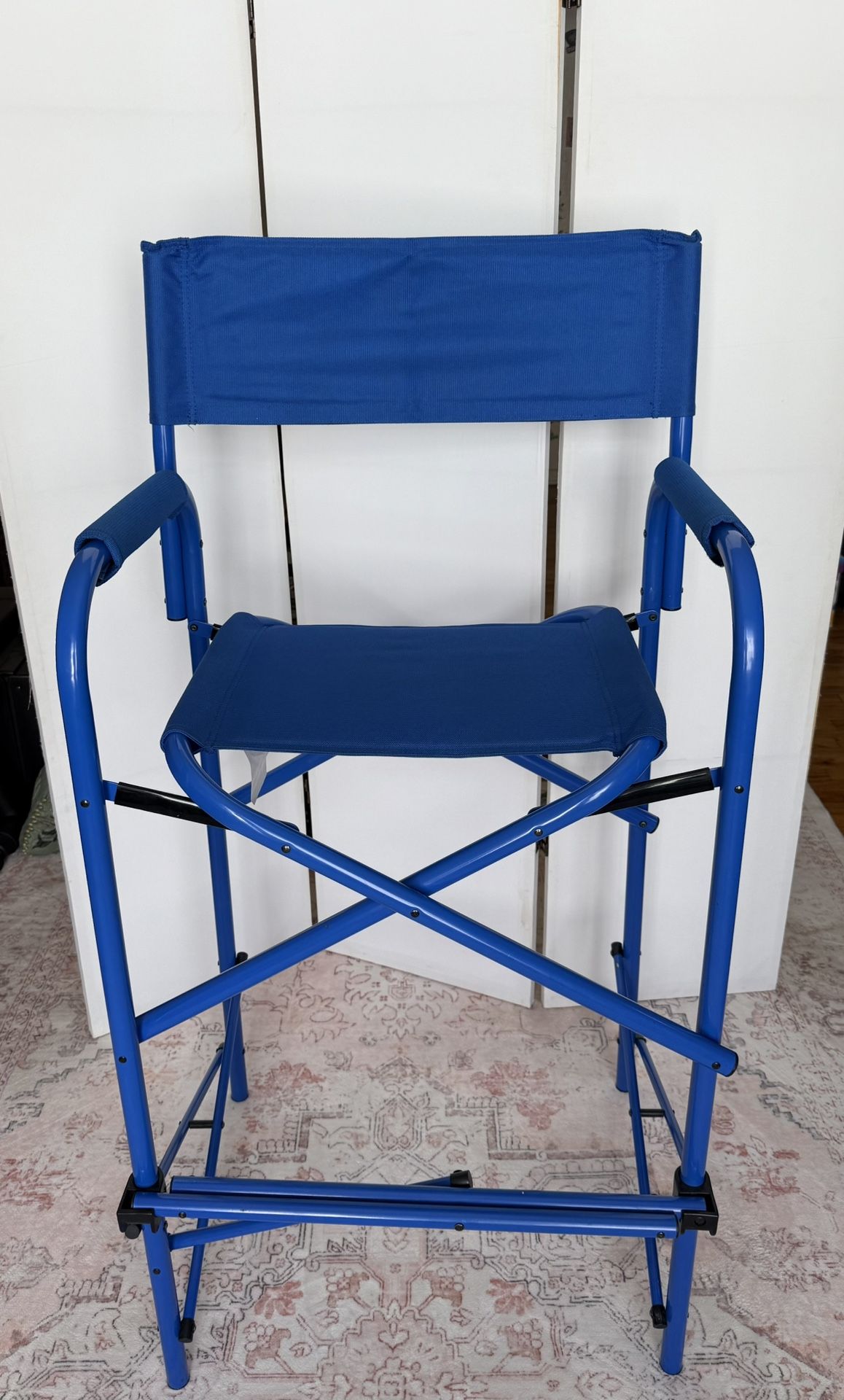Foldable heavy-duty tall makeup chair