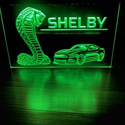 SHELBY LED NEON GREEN LIGHT SIGN 8x12