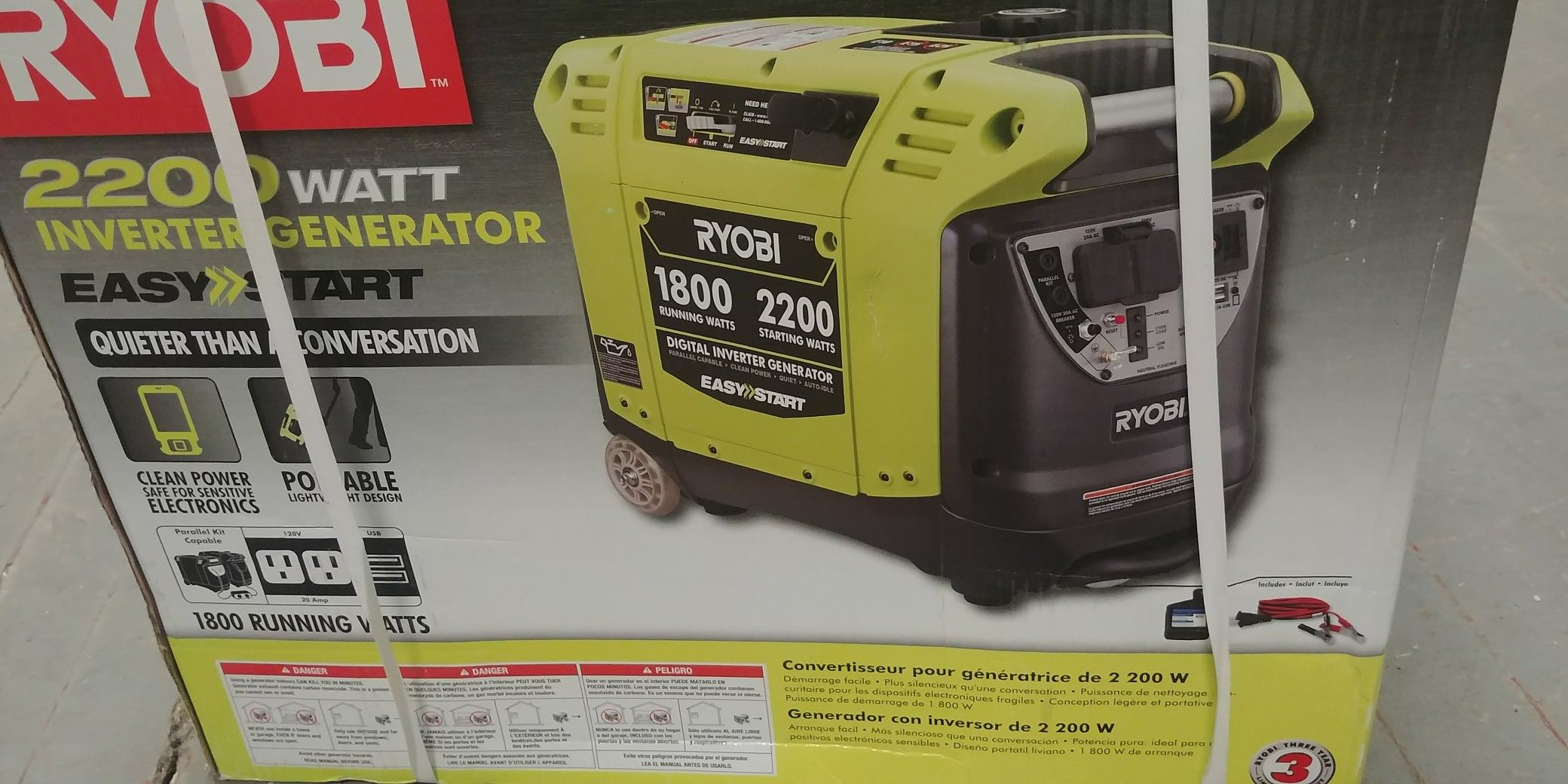 *****Brand new Ryobi inverter generator 2200 watts***