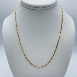 18k Yellow Gold Figaro Chain 18” 