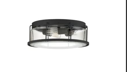 Quoizel 3 Light 13" Wide Flush Mount Drum Ceiling Fixture Model: LUD1613EK