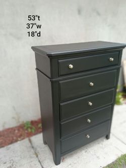 Matte Black Chest Dresser